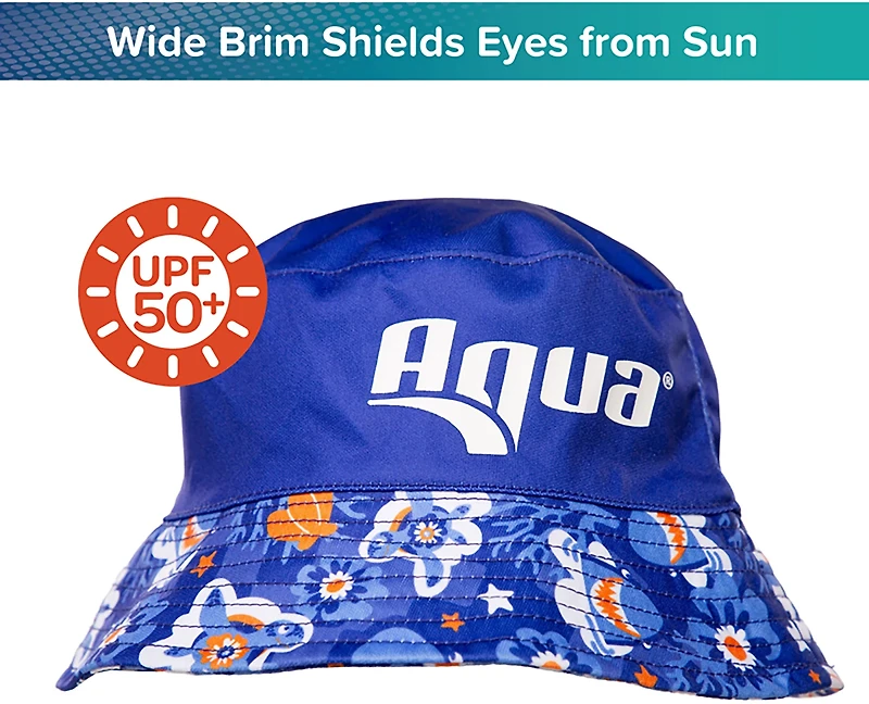 Aqua Leisure Boys’ Blue Turtles Bucket Hat