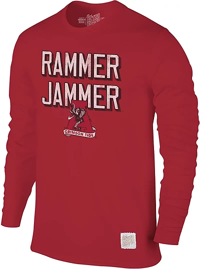 Retro Brand Men's University of Alabama Rammer Jammer Vault Long Sleeve Graphic T-shirt