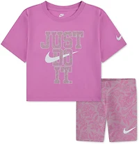 Nike Girls' 4-6X Lace It Up Shorts and T-shirt Set