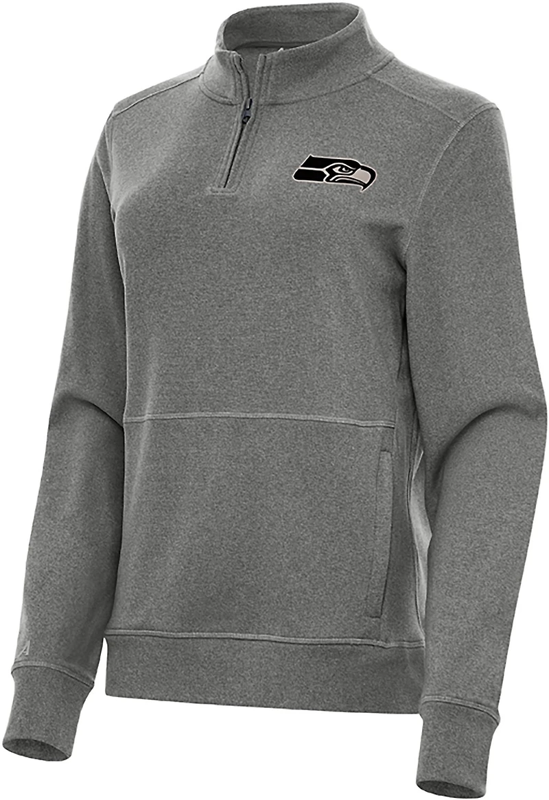 Antigua Women's Buffalo Bills Crush 1/4-Zip Pullover Top