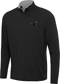 Antigua Men's Carolina Panthers Content 1/4-Zip Pullover Top