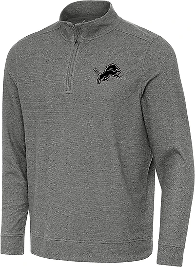 Antigua Men's Detroit Lions Subtle 1/4-Zip Pullover Top