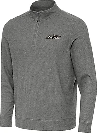 Antigua Men's New York Jets Subtle 1/4-Zip Pullover Top