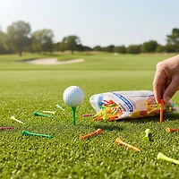 Players Gear 2-3/4 in Mixed Fluorescent Hardwood Golf Tees 250-Pack