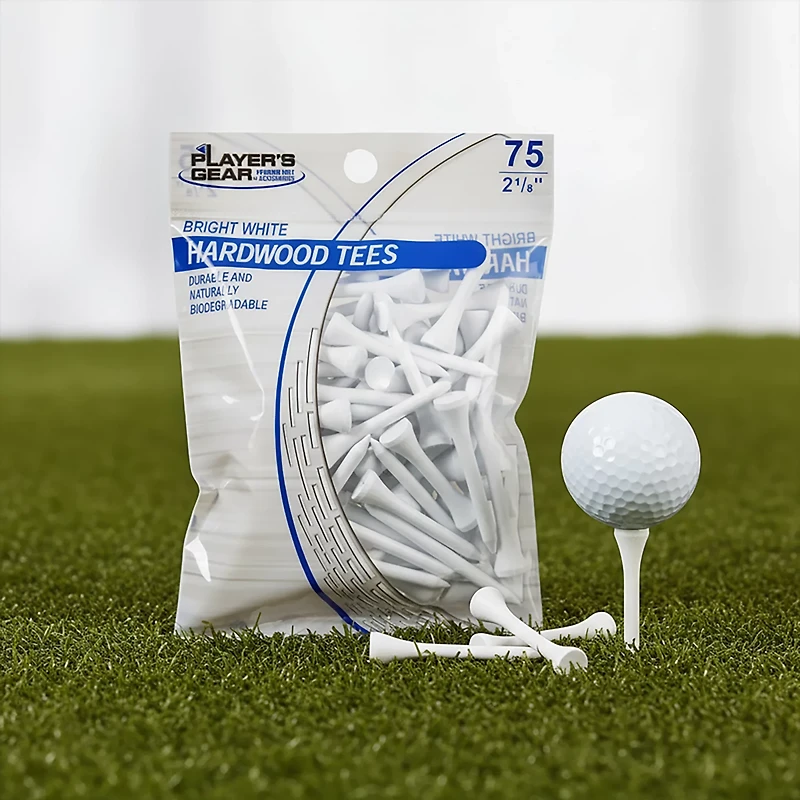 Players Gear 2-1/8 in Hardwood Tees 75-Pack