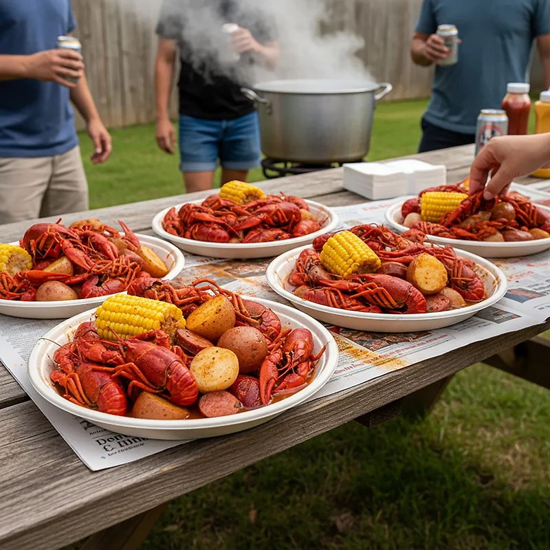 Cajun Country Cookers 13.5 in Disposable Crawfish Trays 10-Pack