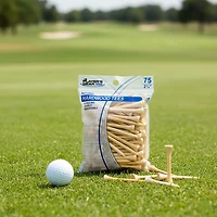 Players Gear 2-3/4 in Natural Hardwood Tees 75-Pack