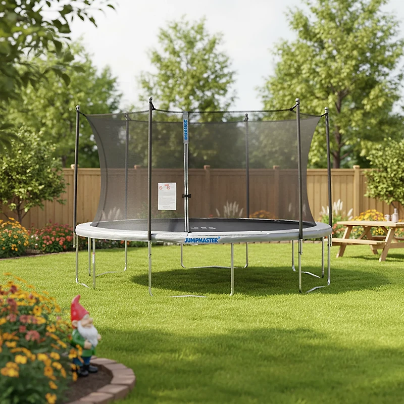 AGame ft Round Trampoline with Enclosure