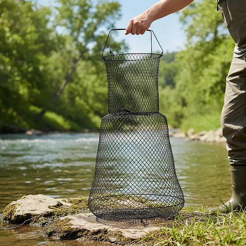 H2OX Collapsible 19 inch X 30 inch Wire Fish Basket