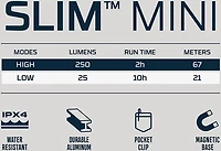 NEBO Slim Mini 250L LED Rechargeable Flashlight