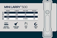 NEBO Mini Larry 500L LED Rechargeable Flashlight