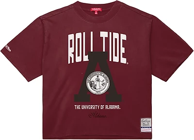 Mitchell & Ness Women's University of Alabama Cropped Boxy Graphic T-shirt