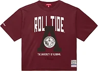 Mitchell & Ness Women's University of Alabama Cropped Boxy Graphic T-shirt