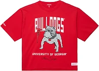 Mitchell & Ness Women's University of Georgia Cropped Boxy Graphic T-shirt