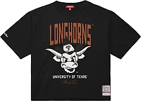 Mitchell & Ness Women's University of Texas Cropped Boxy Graphic T-shirt