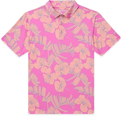 Chubbies Men's The Flamingo Flora Performance Polo Shirt