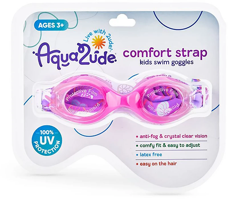 Aqua2ude Kids' Fabric Strap Shell Swim Goggles