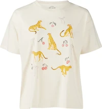 Live Outside the Limits Women's Cheetah + Bows Graphic T-shirt