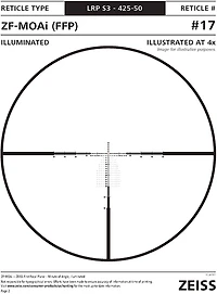 Zeiss LRP S3 ZF-MOAi Reticle 4–25 x 50 Riflescope
