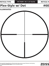 Zeiss V8 Plex Reticle 1.8-14 x 50 Riflescope with BDC (ASV)