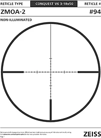 Zeiss Conquest V6 ZMOA-2 Reticle 3-18 x 50 Riflescope