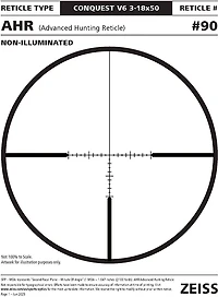 Zeiss Conquest V6 AHR Reticle 3-18 x 50 Riflescope