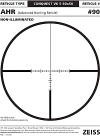 Zeiss Conquest V6 AHR Reticle 5-30 x 50 Riflescope