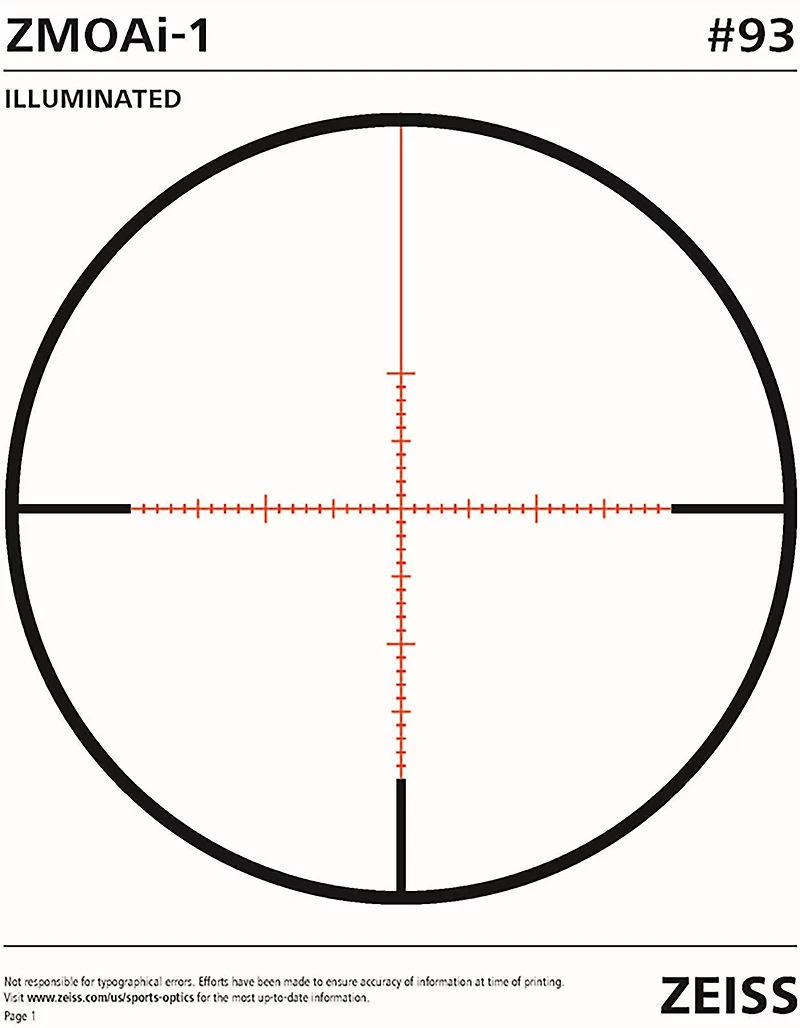 Zeiss Conquest V4 ZMOAi-1 Illuminated Reticle 4-16 x 50 Riflescope