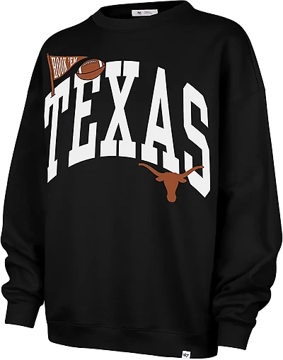 '47 Women's Texas Longhorns Arched Icon Oversized Crew Sweatshirt