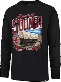 '47 Men's Oklahoma Sooners Boomer Sooner Banner Wagon Franklin Long Sleeve T-shirt