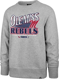 '47 Men's Ole Miss Rebels School Diagonal Regional Headline Long Sleeve Crew Sweatshirt