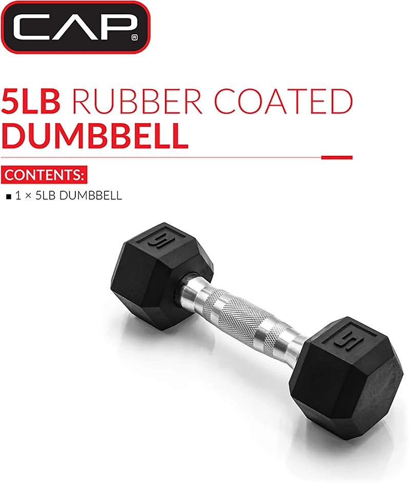 CAP Barbell lb. Coated Hex Dumbbell