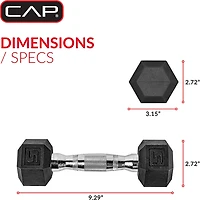 CAP Barbell lb. Coated Hex Dumbbell