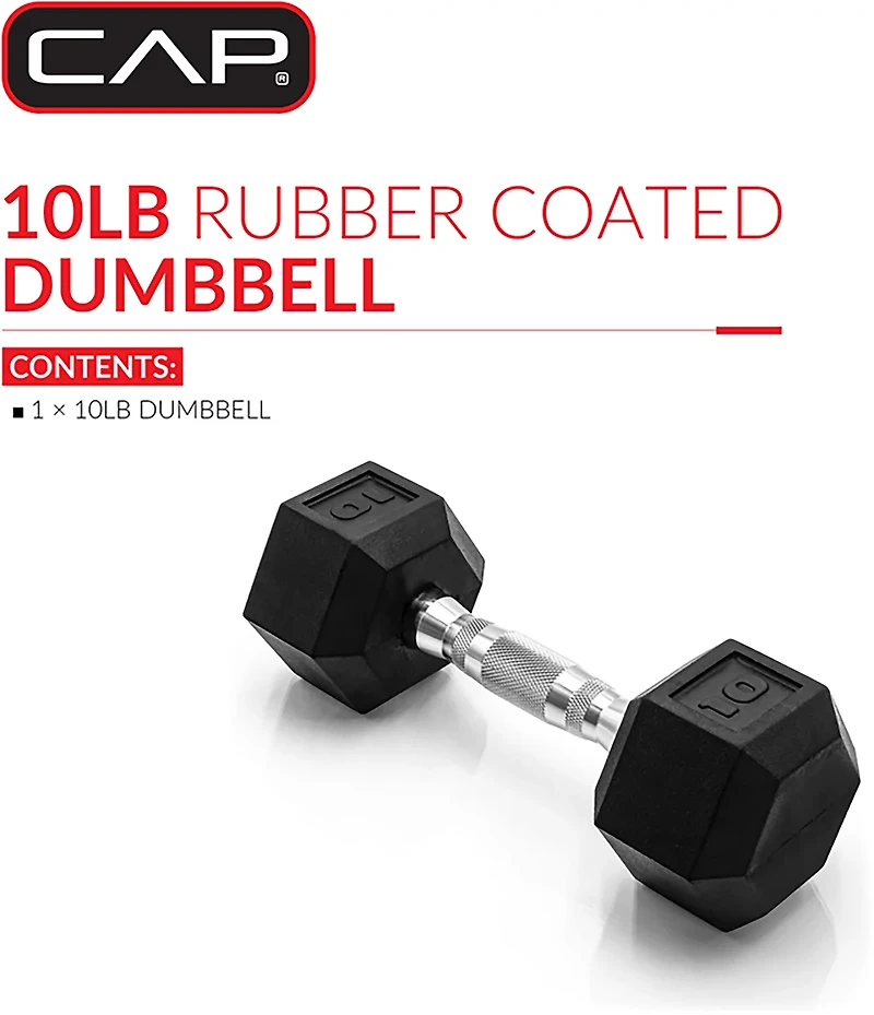 CAP Barbell lb. Coated Hex Dumbbell