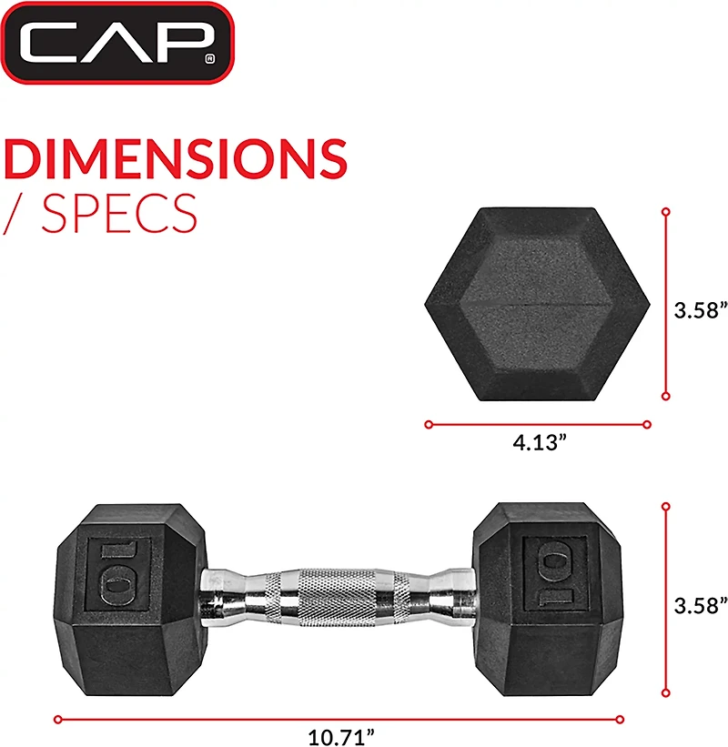 CAP Barbell lb. Coated Hex Dumbbell