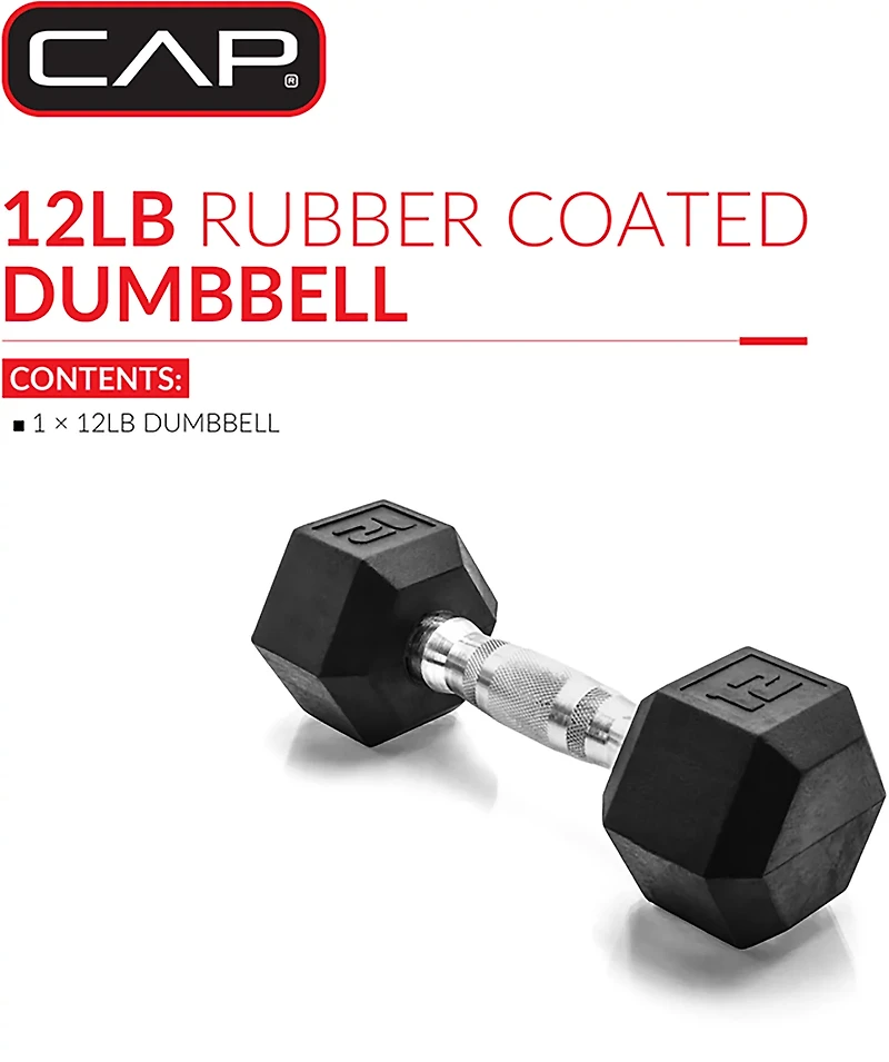 CAP Barbell lb. Coated Hex Dumbbell