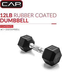 CAP Barbell lb. Coated Hex Dumbbell