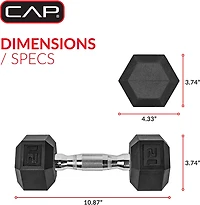 CAP Barbell lb. Coated Hex Dumbbell