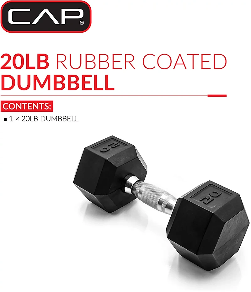 CAP Barbell lb. Coated Hex Dumbbell