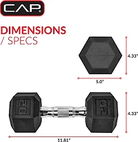 CAP Barbell lb. Coated Hex Dumbbell