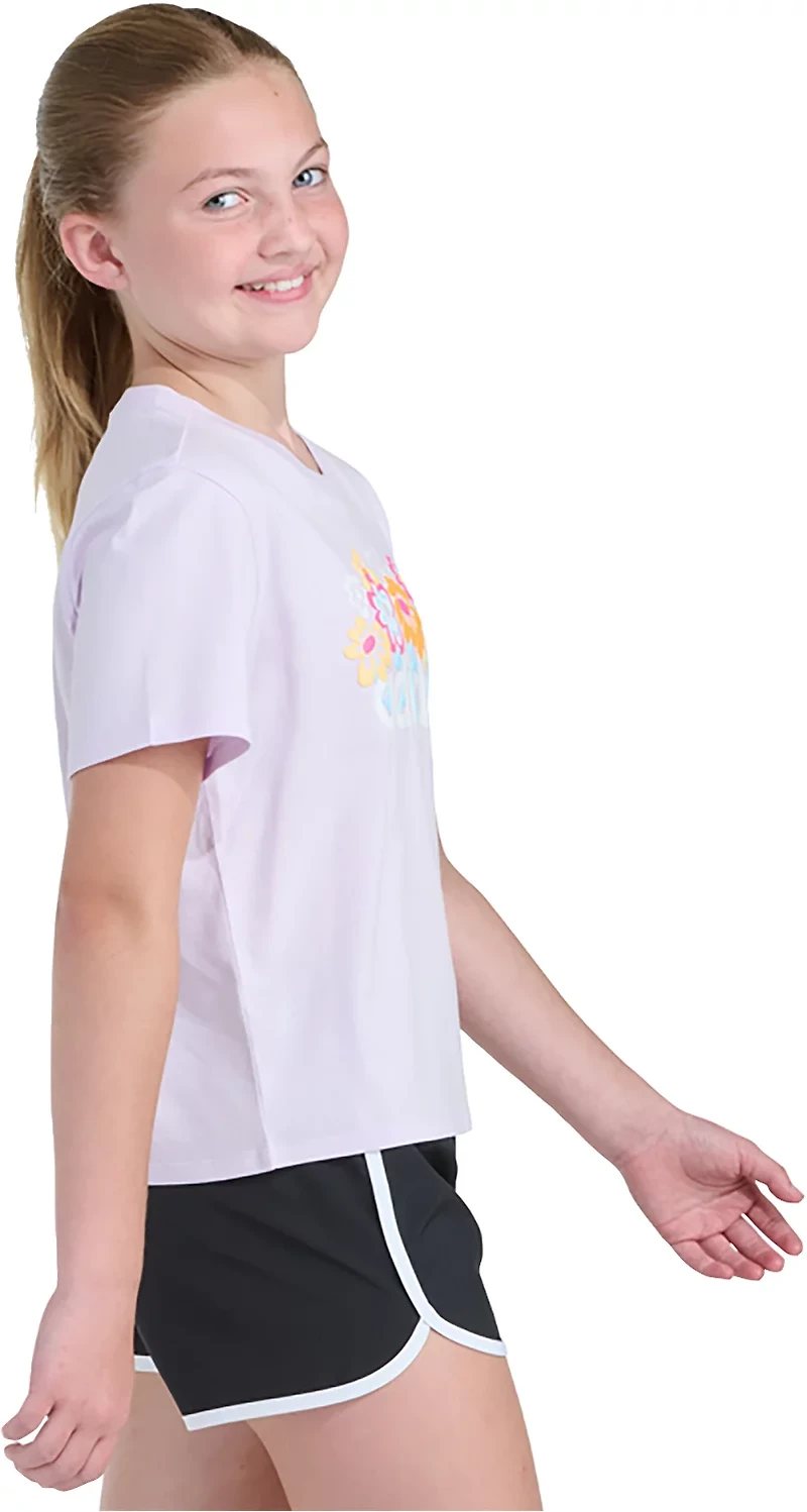adidas Girls' Linear Bouquet Graphic T-shirt