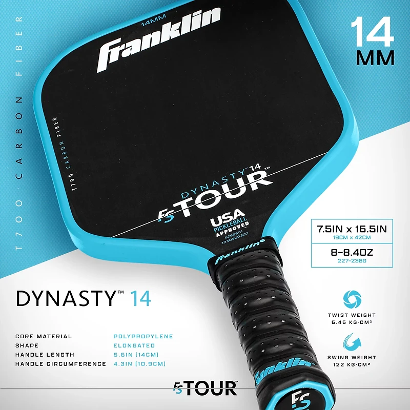 Franklin Sports FS Tour Dynasty 14mm Pickleball Paddle