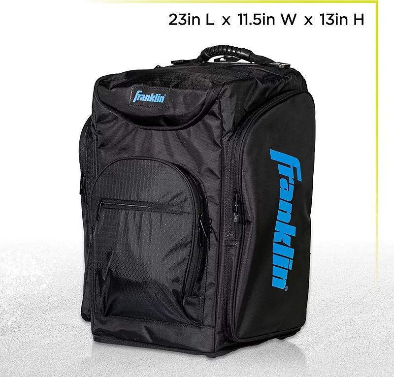 Franklin Sports Rolling Pickleball Hopper Bag + Caddy