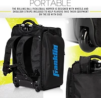 Franklin Sports Rolling Pickleball Hopper Bag + Caddy