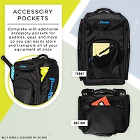 Franklin Sports Rolling Pickleball Hopper Bag + Caddy