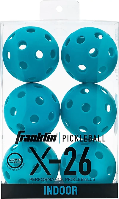 Franklin Sports X-26 Indoor Pickleballs 6-Pack