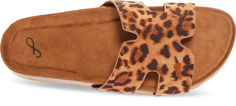 Freely Women's Cheetah Print One Band Slides