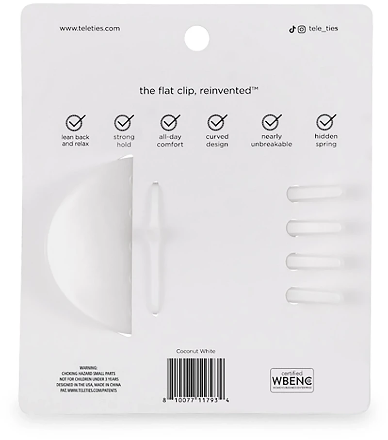 Teleties Medium Flat Round Clip