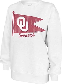 The Victory Women's University of Oklahoma School Script Pennant Crew Sweatshirt