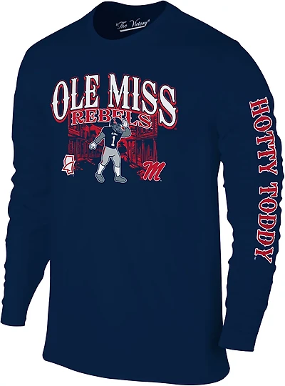 The Victory Men’s University of Mississippi School Arch Mascot Sleeve Hit Long T-shirt